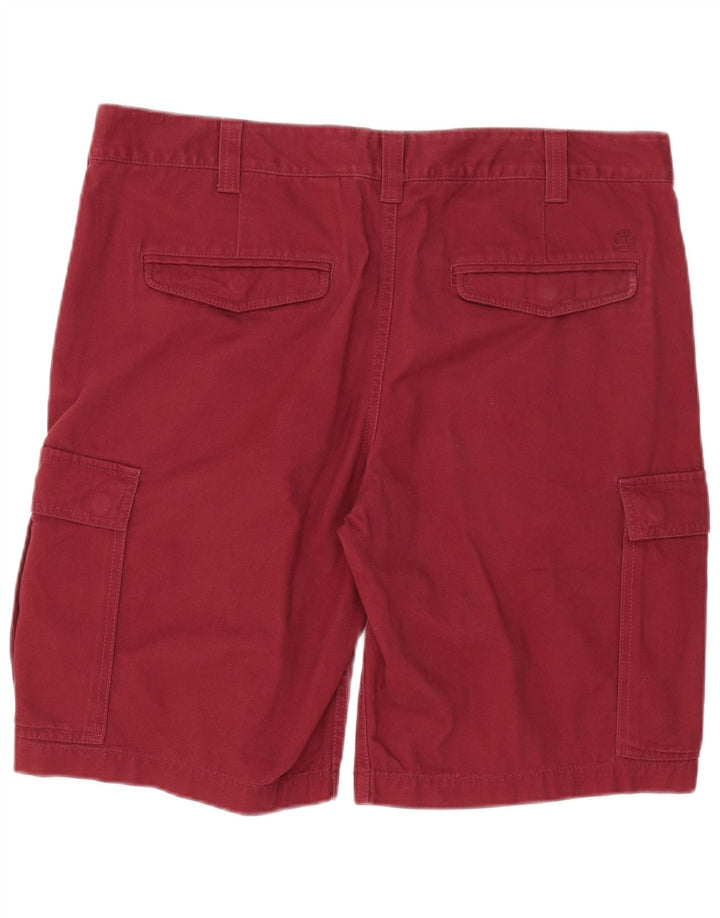 Timberland Mens Cargo Shorts W38 XL Burgundy