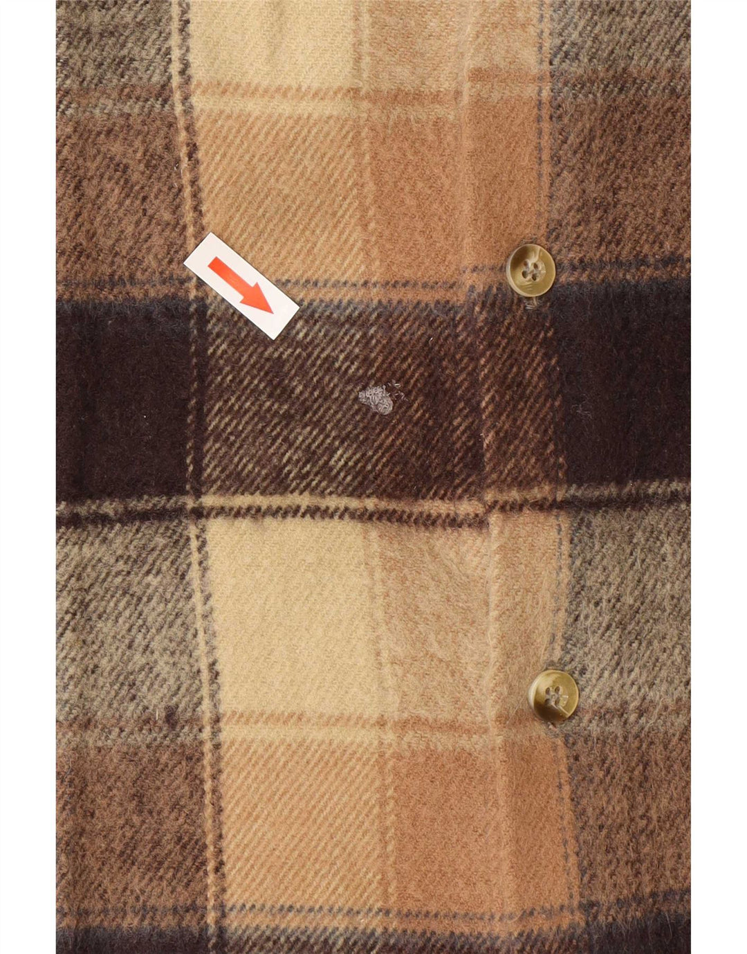 Regina Mens Flannel Shirt 2XL Beige Check Acrylic