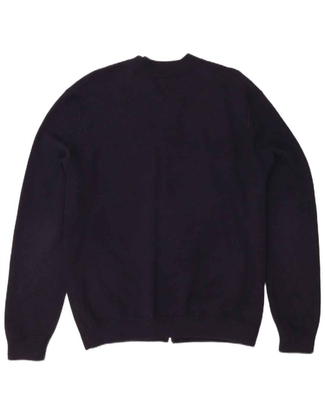 Marks & Spencer Mens Cardigan Sweater Large Navy Blue Cotton
