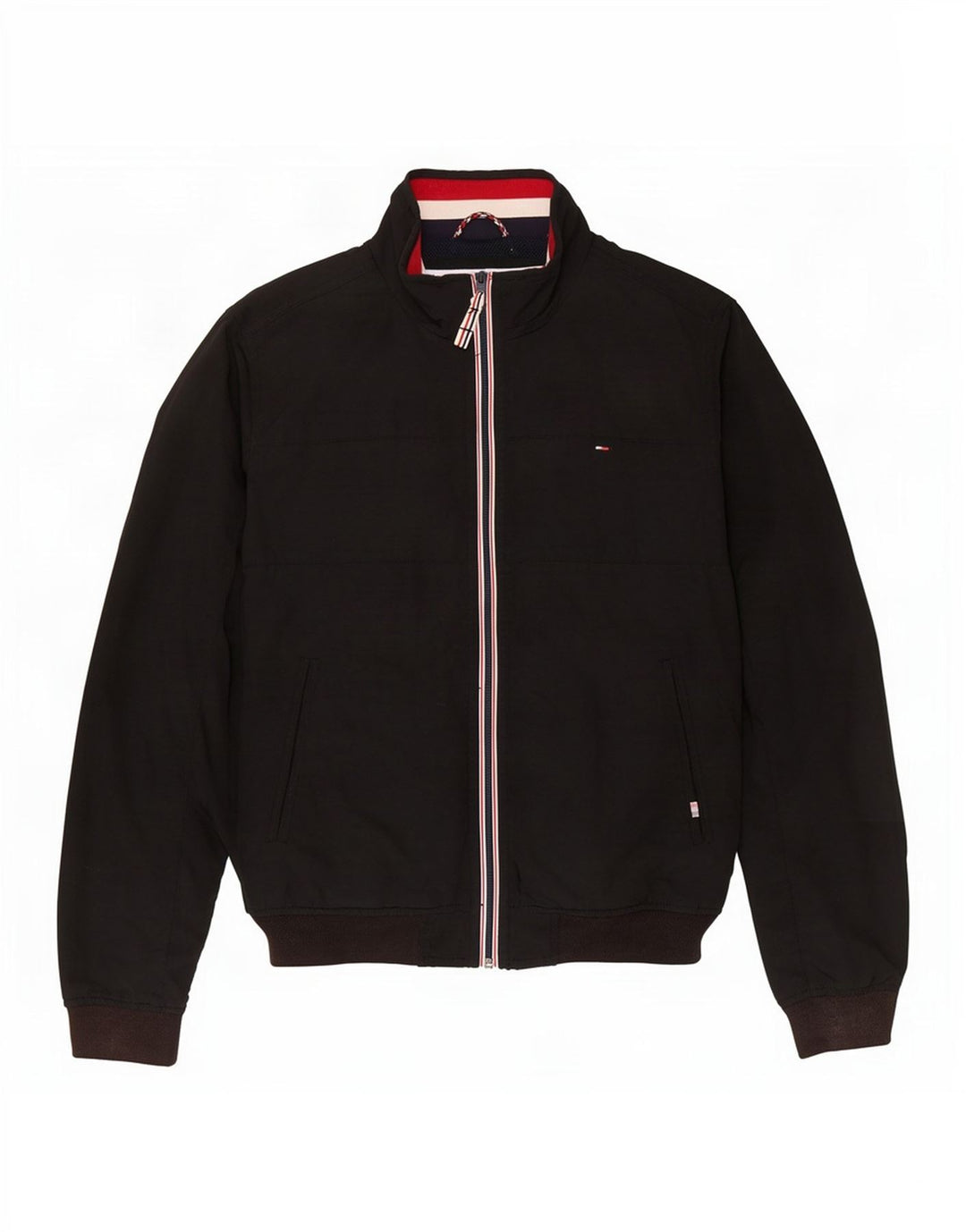 Tommy Hilfiger Mens Bomber Jacket UK 40 Large Black Nylon