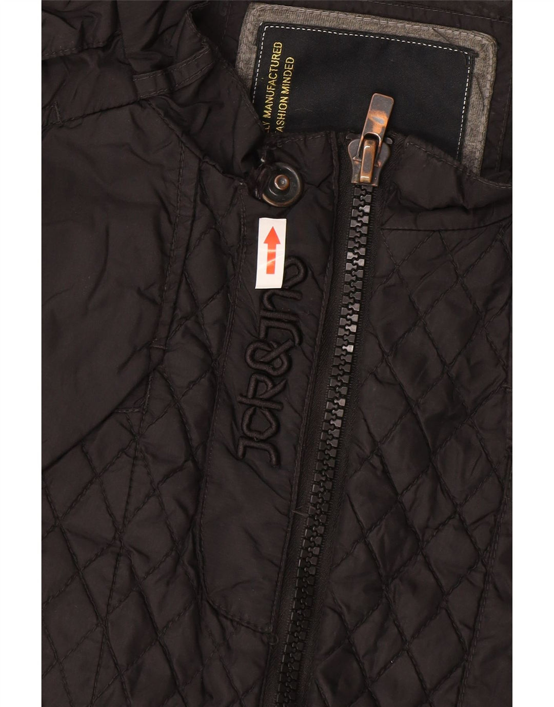 Jack & Jones Mens Quilted Jacket UK 44 2XL Grey Nylon