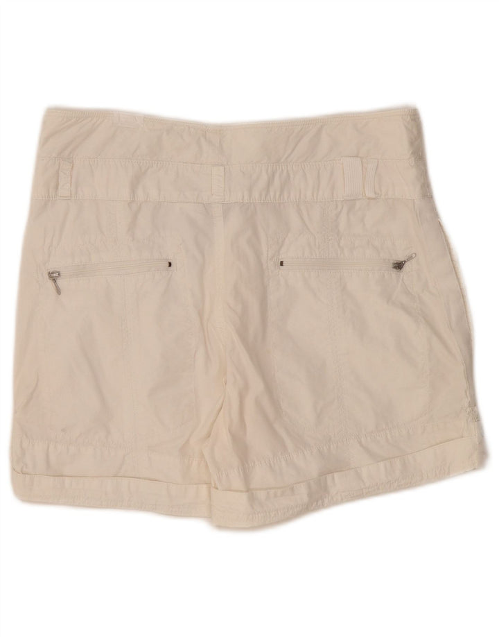 Nike Womens Shorts UK 14 Large W30  Off White Cotton