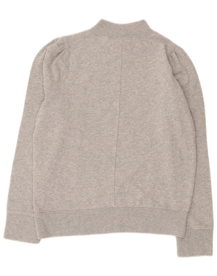 Gap Womens Oversized Sweatshirt Jumper UK 10 Small Grey Flecked Cotton