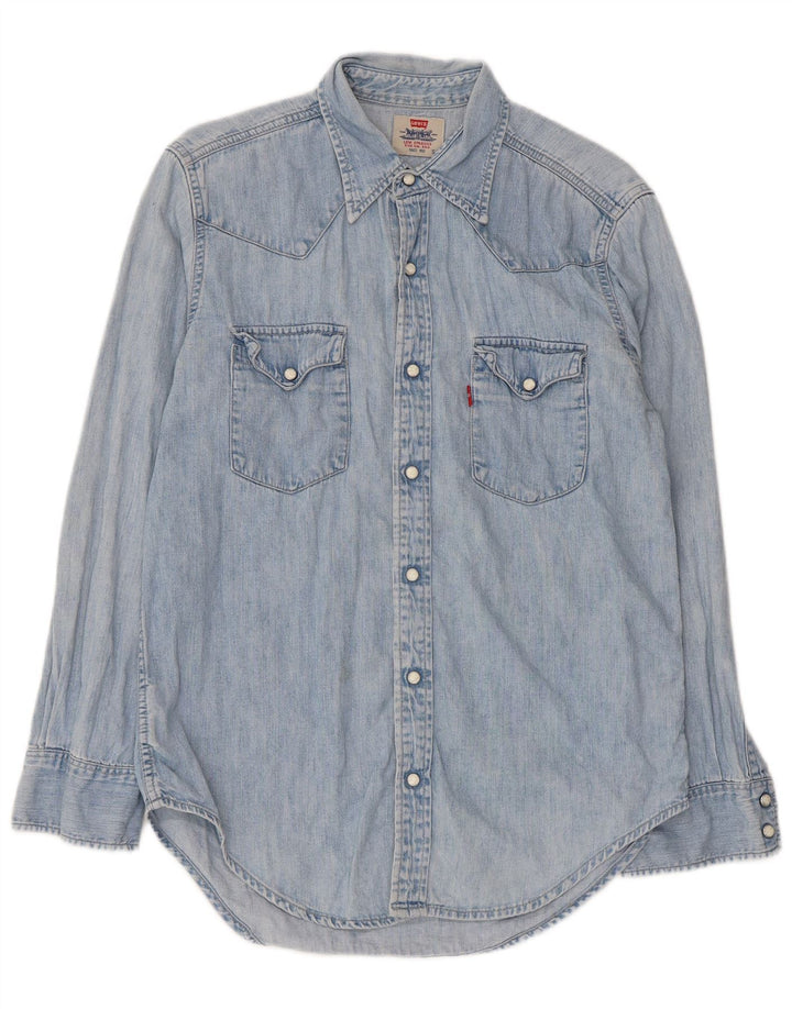 Levi's Mens Denim Shirt Small Blue Cotton