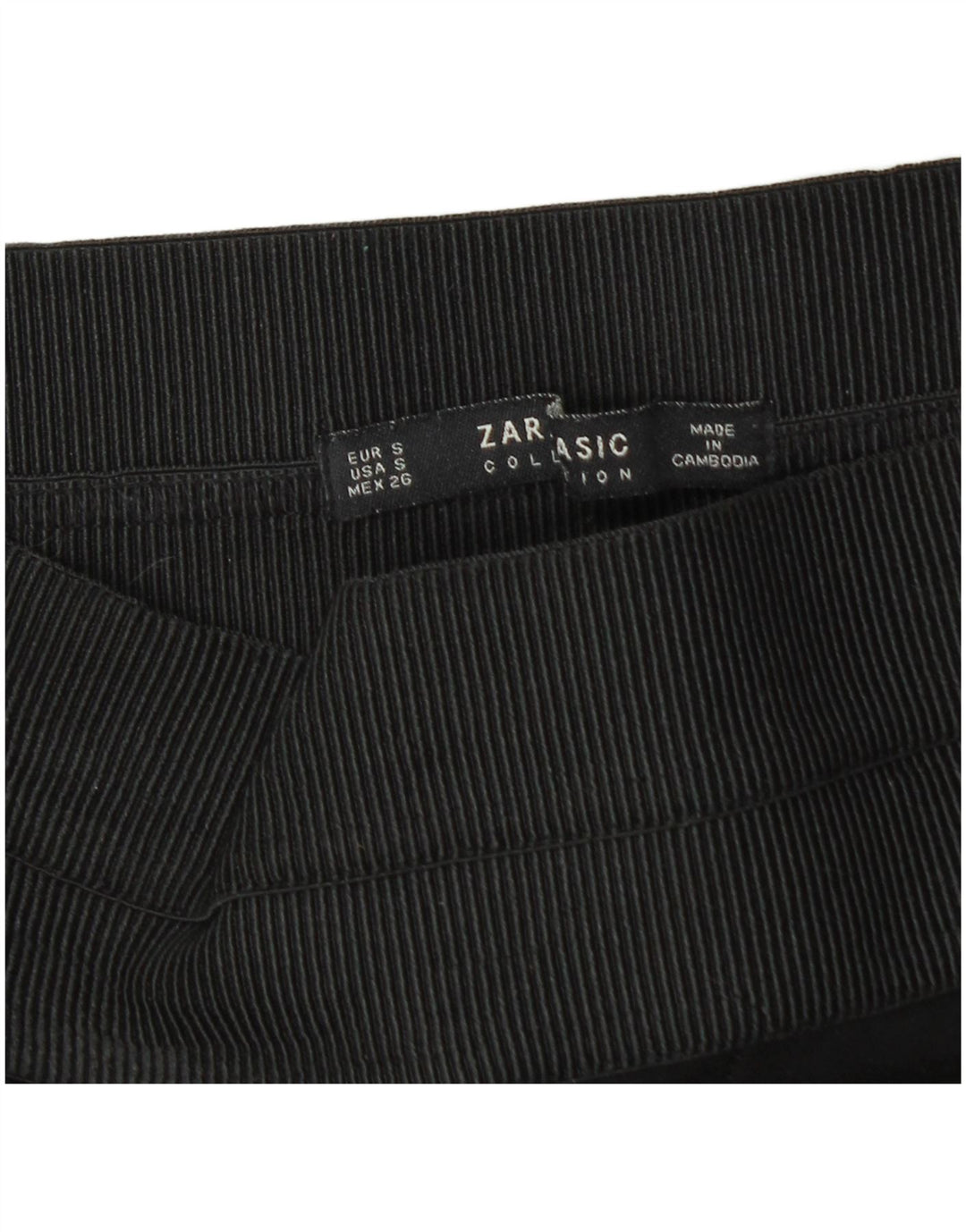 Zara Womens Leggings UK 10 Small  Black Pinstripe
