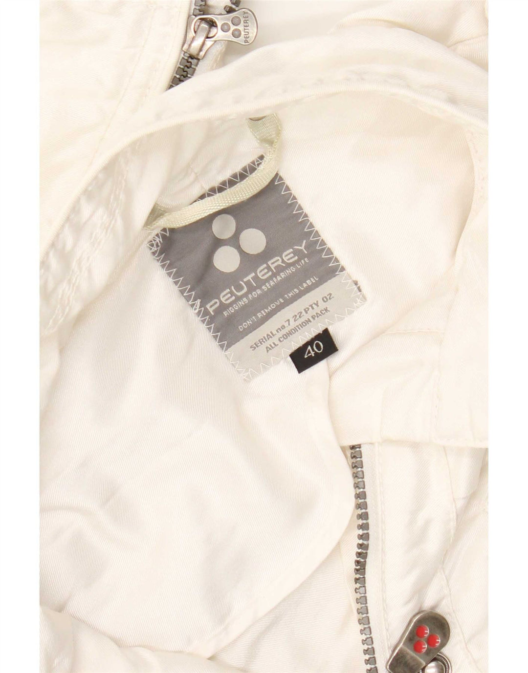 PEUTEREY Womens Crop Bomber Jacket IT 40 Small White