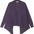Fat Face Womens Asymmetric Open Cardigan Sweater UK 12 Medium Navy Blue