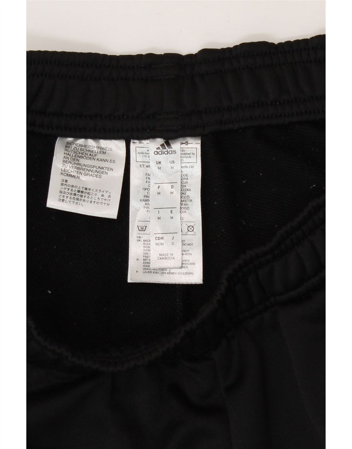 Adidas Mens Tracksuit Trousers Medium Black Polyester
