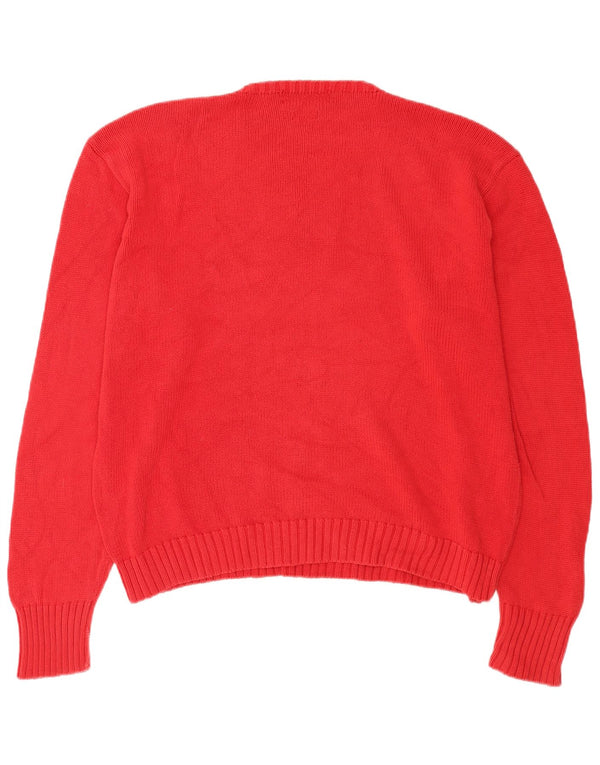 Polo Ralph Lauren Mens Crew Neck Jumper Sweater XL Red Cotton
