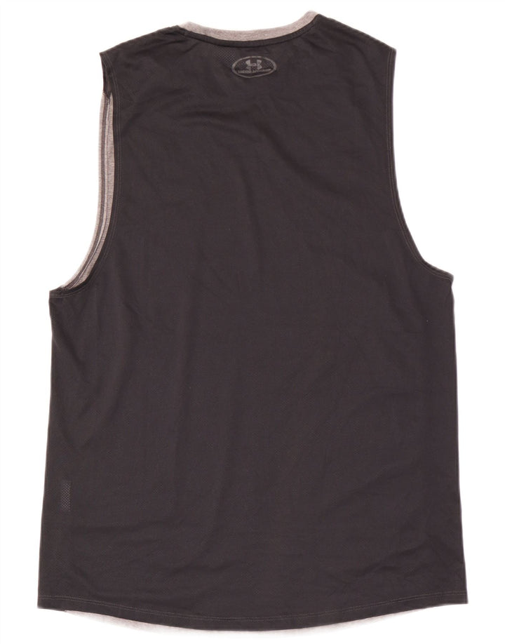 Under Armour Mens Heat Gear Vest Top Large Grey Colourblock