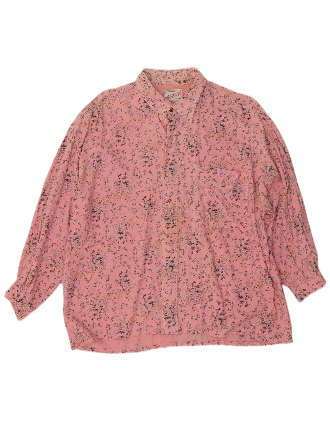 Cocoa Womens Shirt Large Pink Floral