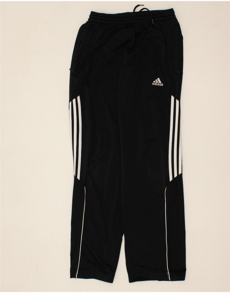 ADIDAS Boys Graphic Tracksuit Trousers 13-14 Years XL Black Polyester Vintage Adidas and Second-Hand Adidas from Messina Hembry 