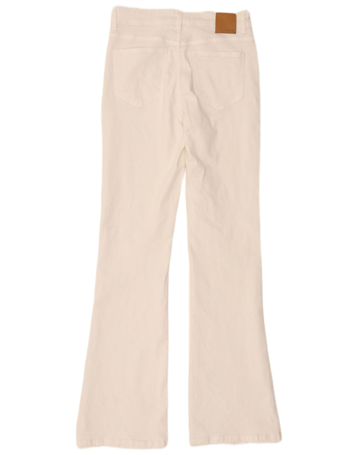 Massimo Dutti Womens Bootcut Jeans EU 40 Medium W30 L34 White Cotton