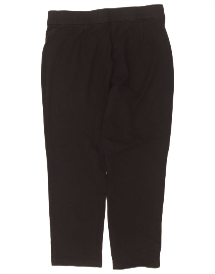 Marks & Spencer Womens Capri Tracksuit Trousers UK 12 Medium Black Viscose