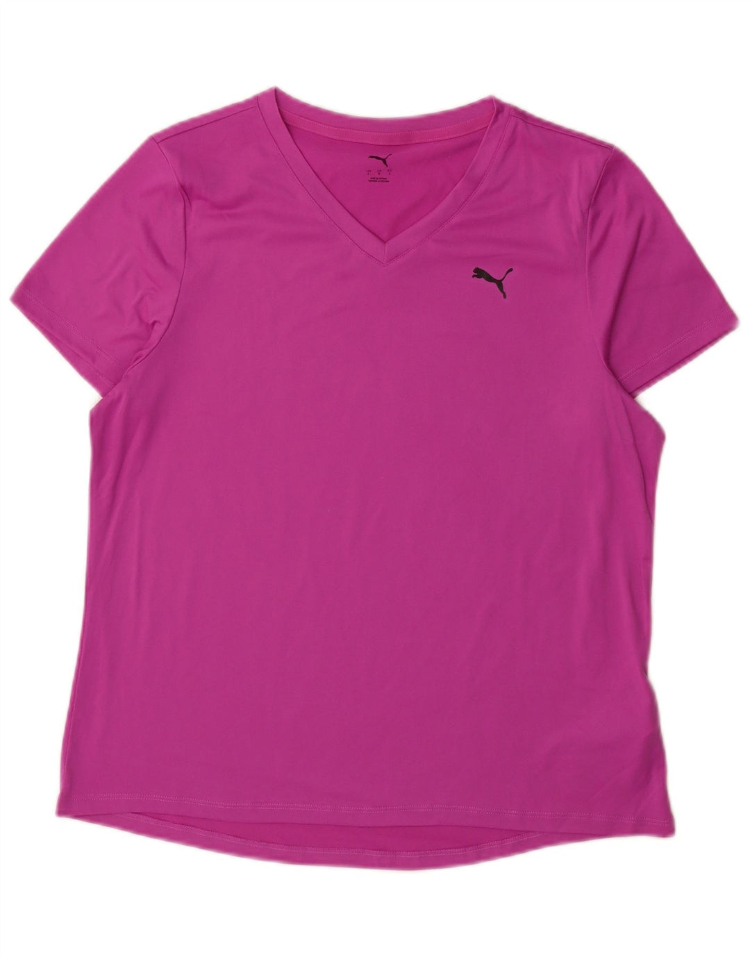 Puma Womens T-Shirt Top UK 16 Large Pink Polyester