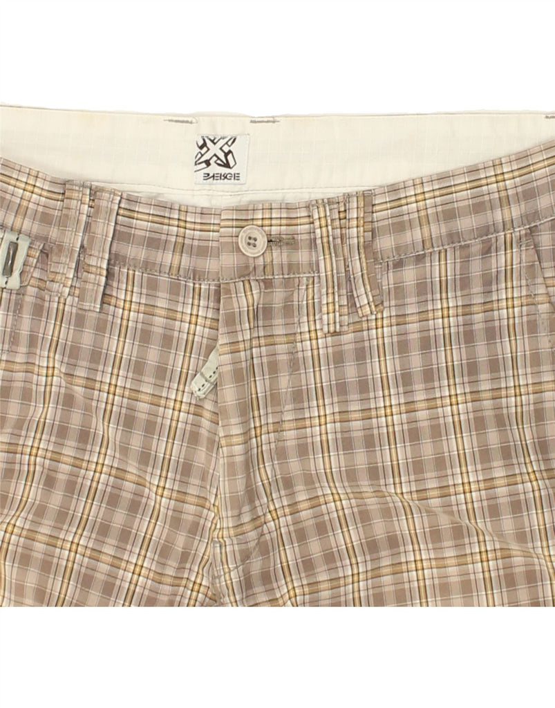 ENERGIE Mens Chino Shorts W36 Large Beige Check Cotton | Vintage Energie | Thrift | Second-Hand Energie | Used Clothing | Messina Hembry 