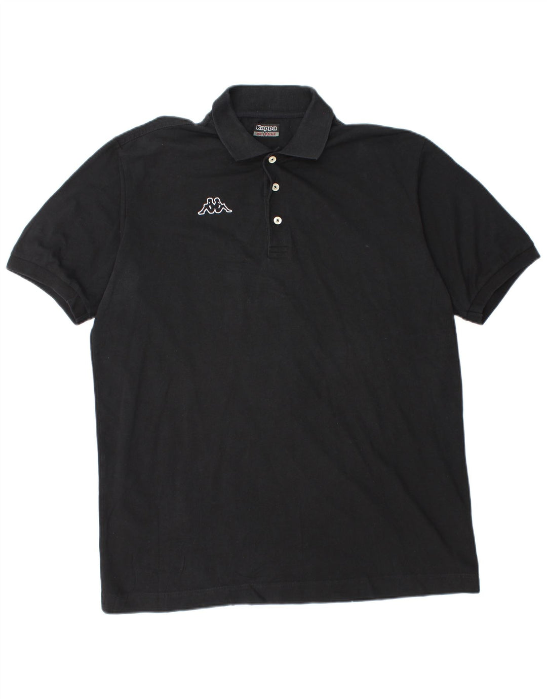 Kappa Mens Polo Shirt 2XL Black Cotton