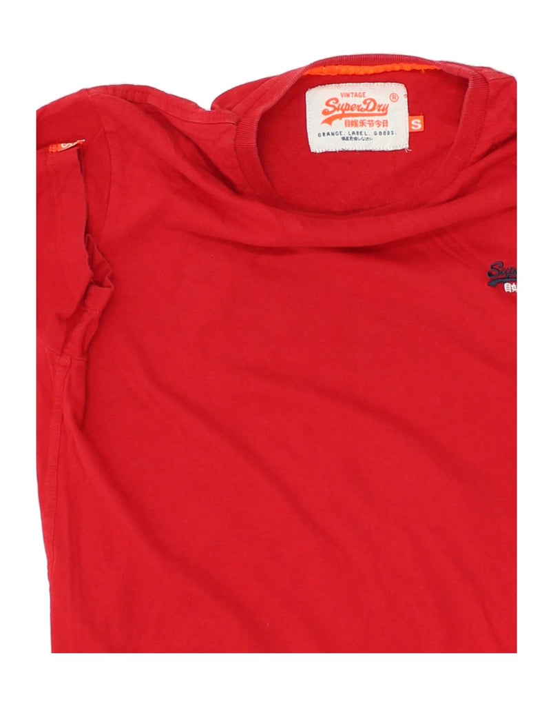 SUPERDRY Mens T-Shirt Top Small Red Cotton | Vintage Superdry | Thrift | Second-Hand Superdry | Used Clothing | Messina Hembry 