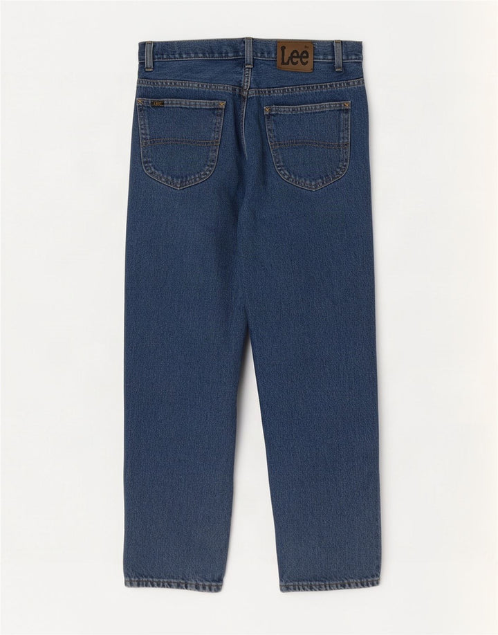Lee Mens Straight Jeans W32 L30 Blue Cotton