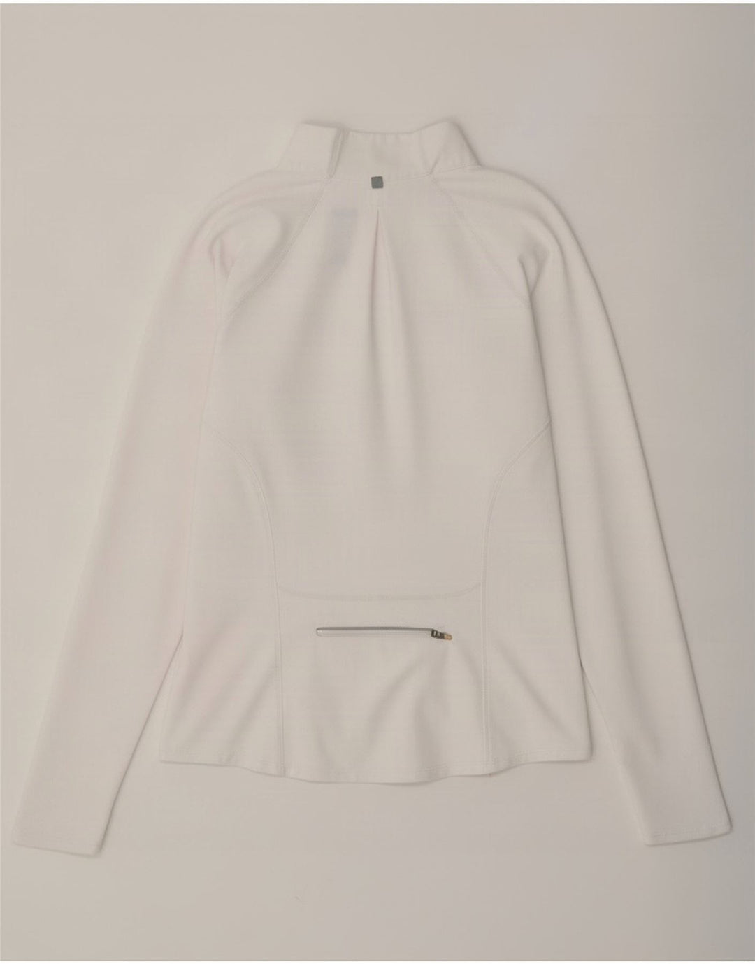 Nike Womens Zip Neck Top Long Sleeve UK 8/10 Small White