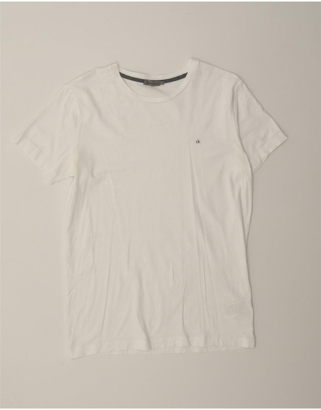 Calvin Klein Jeans Mens T-Shirt Top Large White Cotton