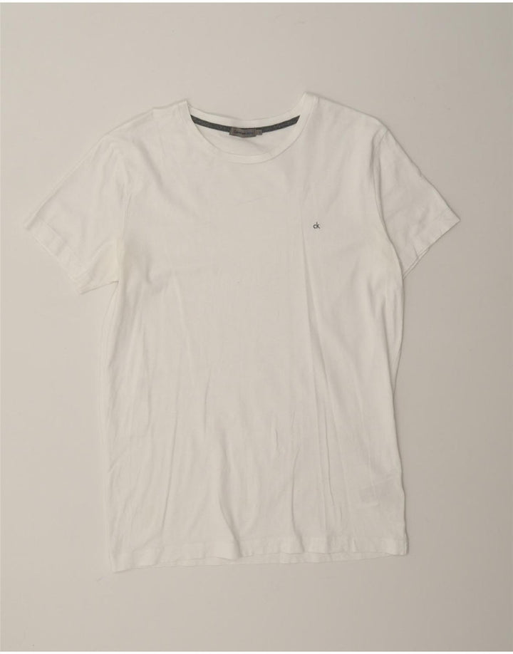 Calvin Klein Jeans Mens T-Shirt Top Large White Cotton