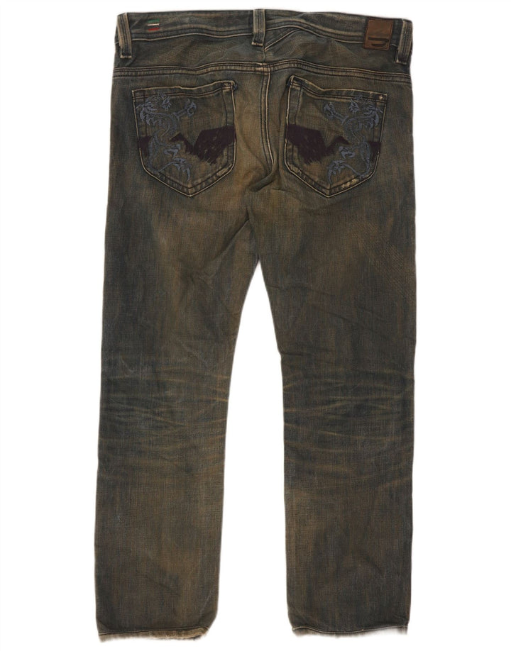 Diesel Mens Thanaz Straight Jeans W30 L27 Blue Cotton