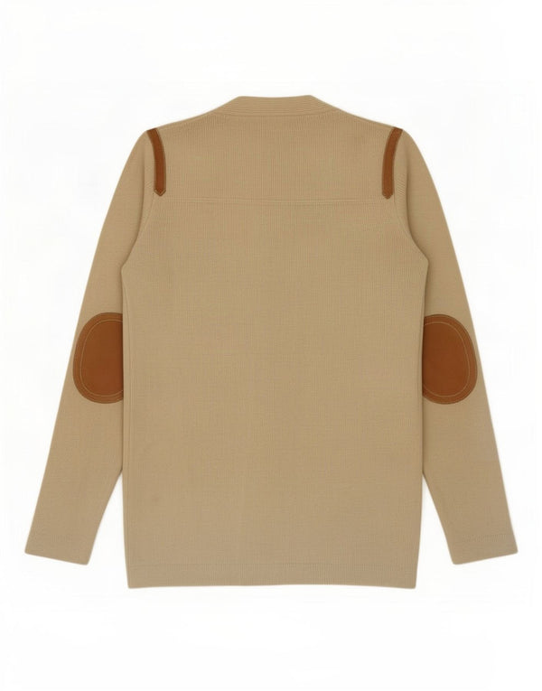 Vintage Womens Cardigan Sweater UK 10 Small Beige