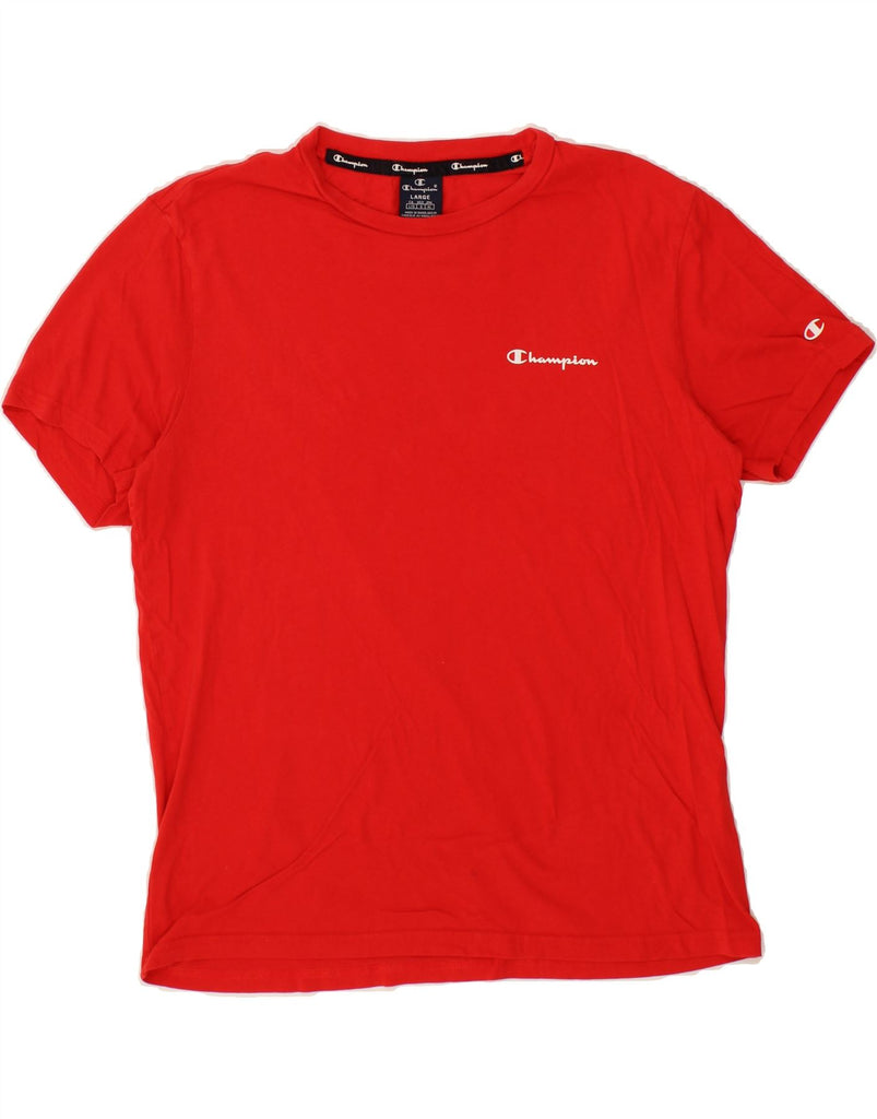 CHAMPION Mens T-Shirt Top Large Red Cotton Vintage Champion and Second-Hand Champion from Messina Hembry 