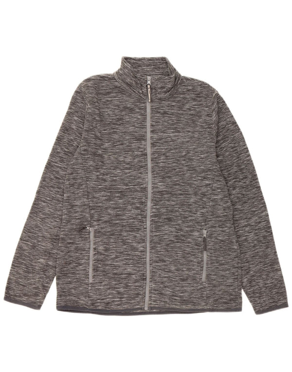Mountain Warehouse Womens Fleece Jacket UK 16 Large Grey Flecked Polyester