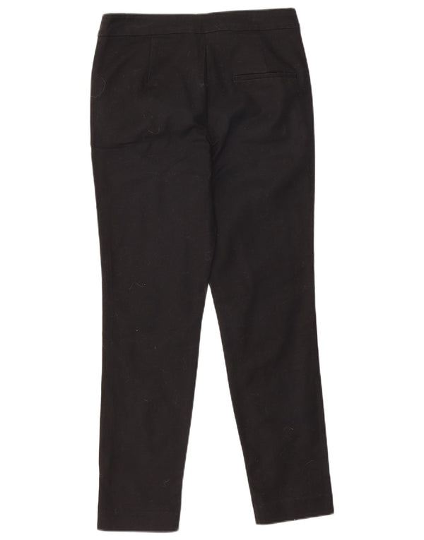 Zara Womens Slim Chino Trousers Small W26 L26 Black Cotton