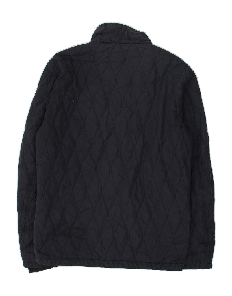 JACK & JONES Mens Quilted Jacket UK 38 Medium Navy Blue Nylon | Vintage Jack & Jones | Thrift | Second-Hand Jack & Jones | Used Clothing | Messina Hembry 