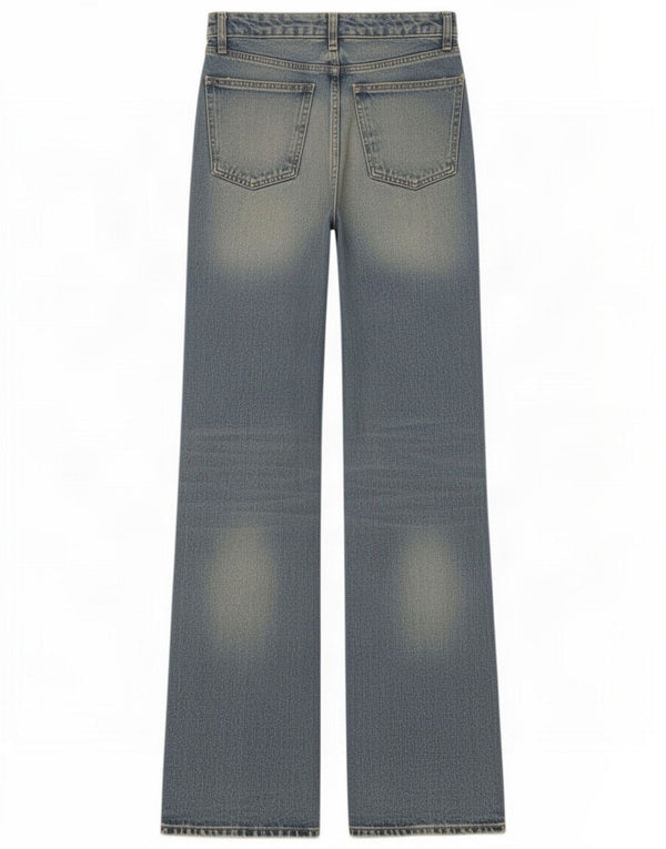 Zara Womens High Rise Wide Leg Jeans EU 32 2XS W22 L35 Blue Cotton