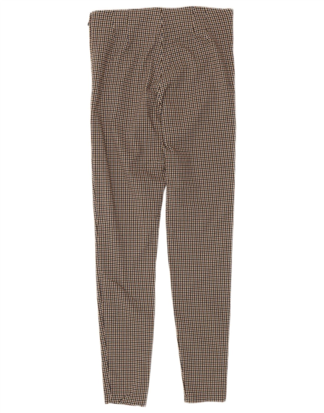 Zara Womens Skinny Trousers Medium W28 L28  Brown Gingham