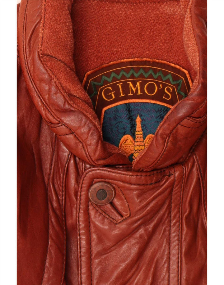 Gimo's Mens Leather Jacket UK 42 XL Brown