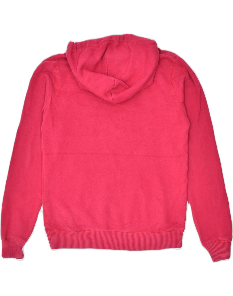 JACK WILLS Womens Graphic Hoodie Jumper UK 12 Medium Red Cotton | Vintage | Thrift | Second-Hand | Used Clothing | Messina Hembry 