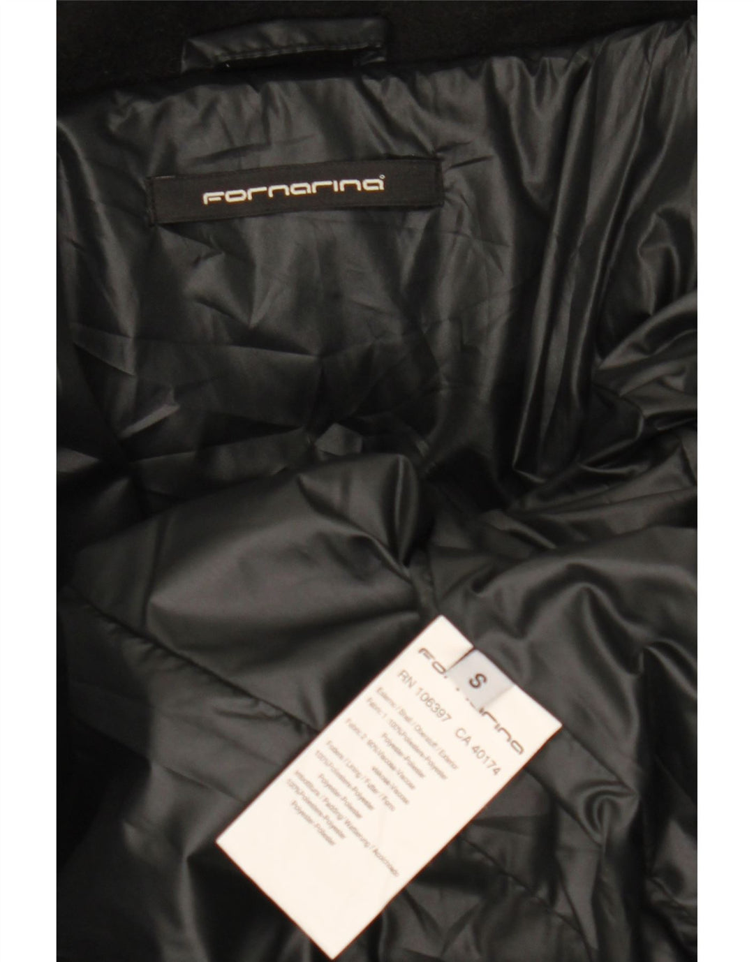 Fornarina Womens Padded Coat UK 10 Small Black Polyester