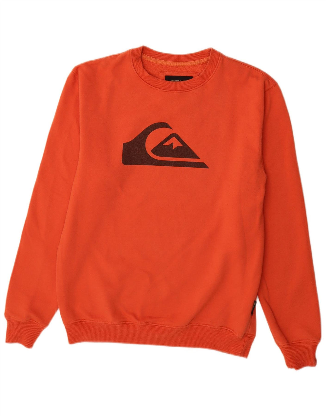 Quiksilver Mens Graphic Sweatshirt Jumper Small Orange Polyester