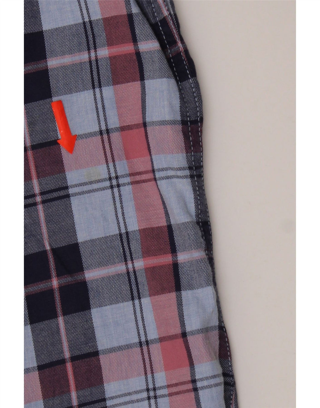 Crew Clothing Mens Slim Fit Flannel Shirt Medium Blue Check Cotton