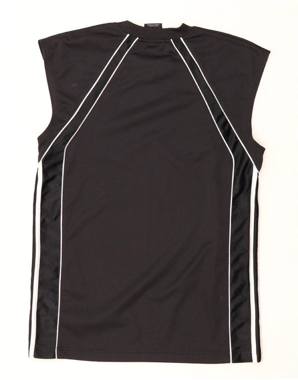 ADIDAS Mens Vest Top Small Black Colourblock Polyester