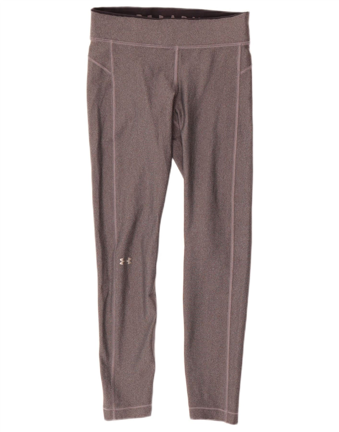Under Armour Womens Heat Gear Leggings UK 10 Small Grey Polyester
