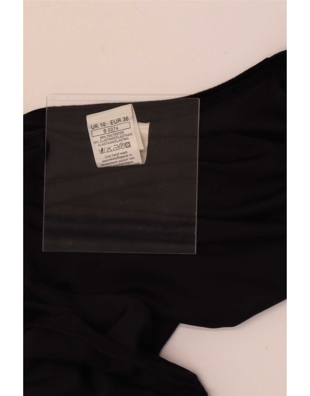 Vintage Womens Velour Bolero Top UK 10 Small Black Polyester