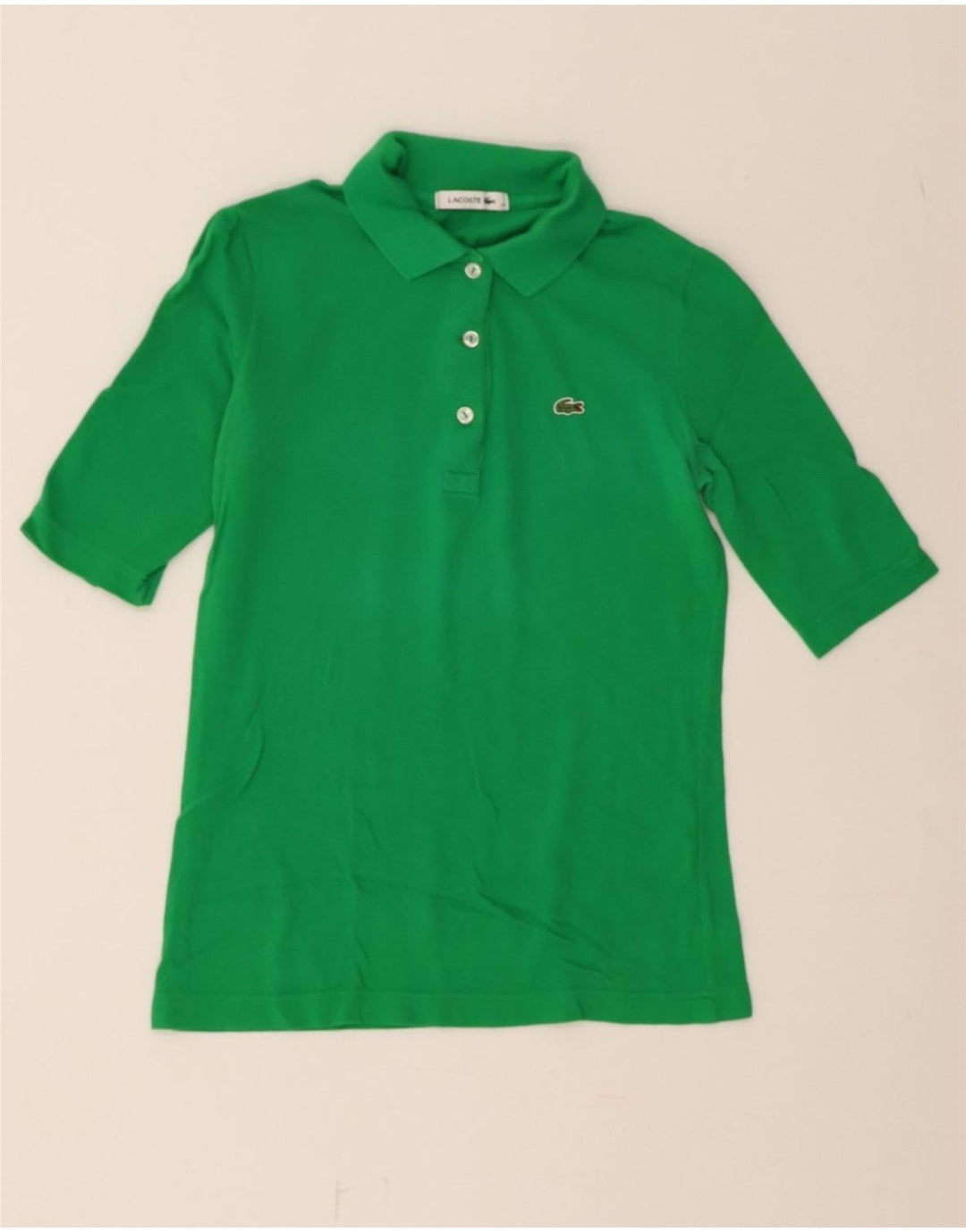 LACOSTE Womens Polo Shirt Size 34 Small Green Cotton Vintage Lacoste and Second-Hand Lacoste from Messina Hembry 