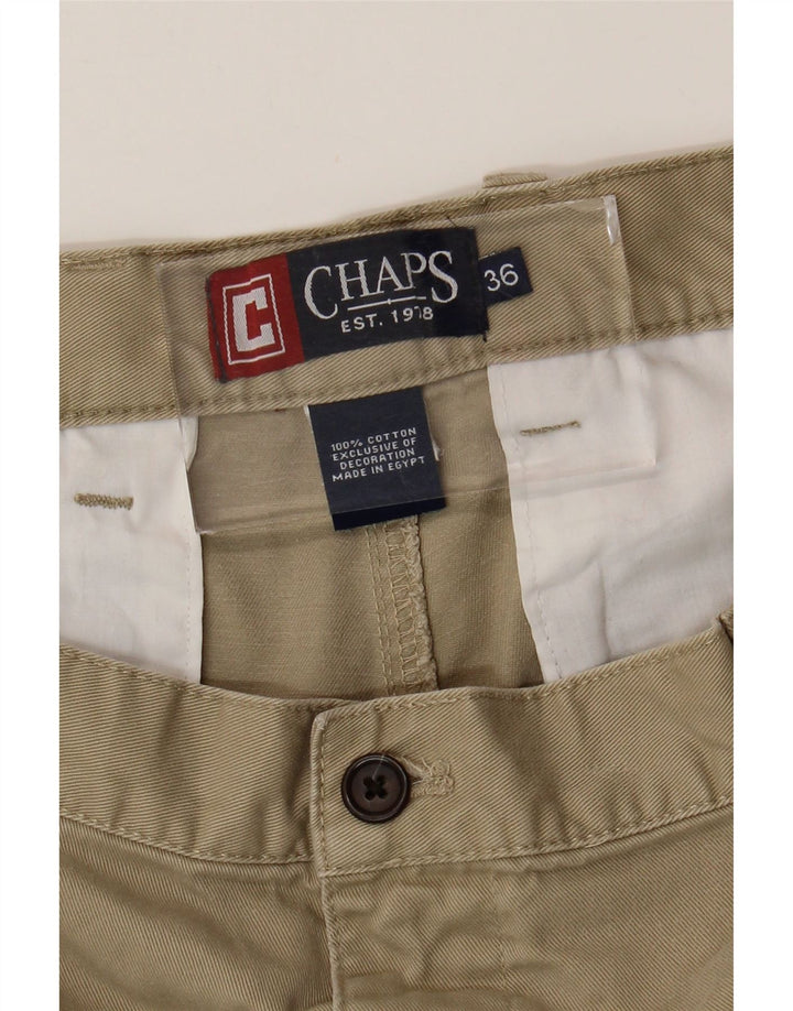 Chaps Mens Chino Shorts W36 Large Beige Cotton