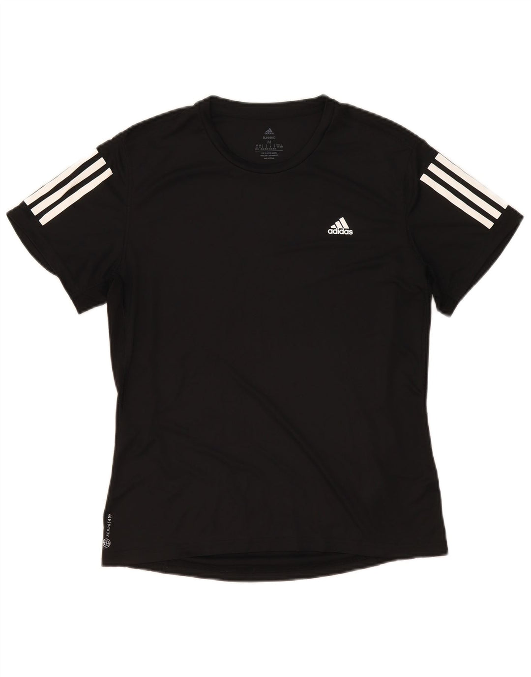 Adidas Womens Aeroready T-Shirt Top UK 12/14 Medium Black Polyester