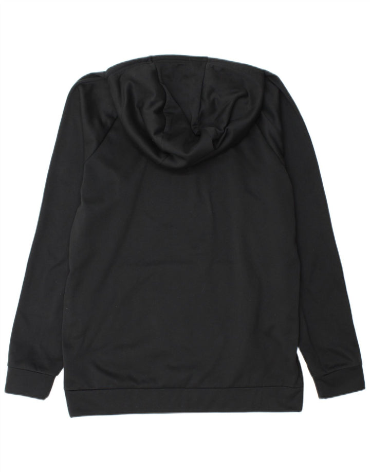 JORDAN Mens Dri Fit Hoodie Jumper Large Black Polyester