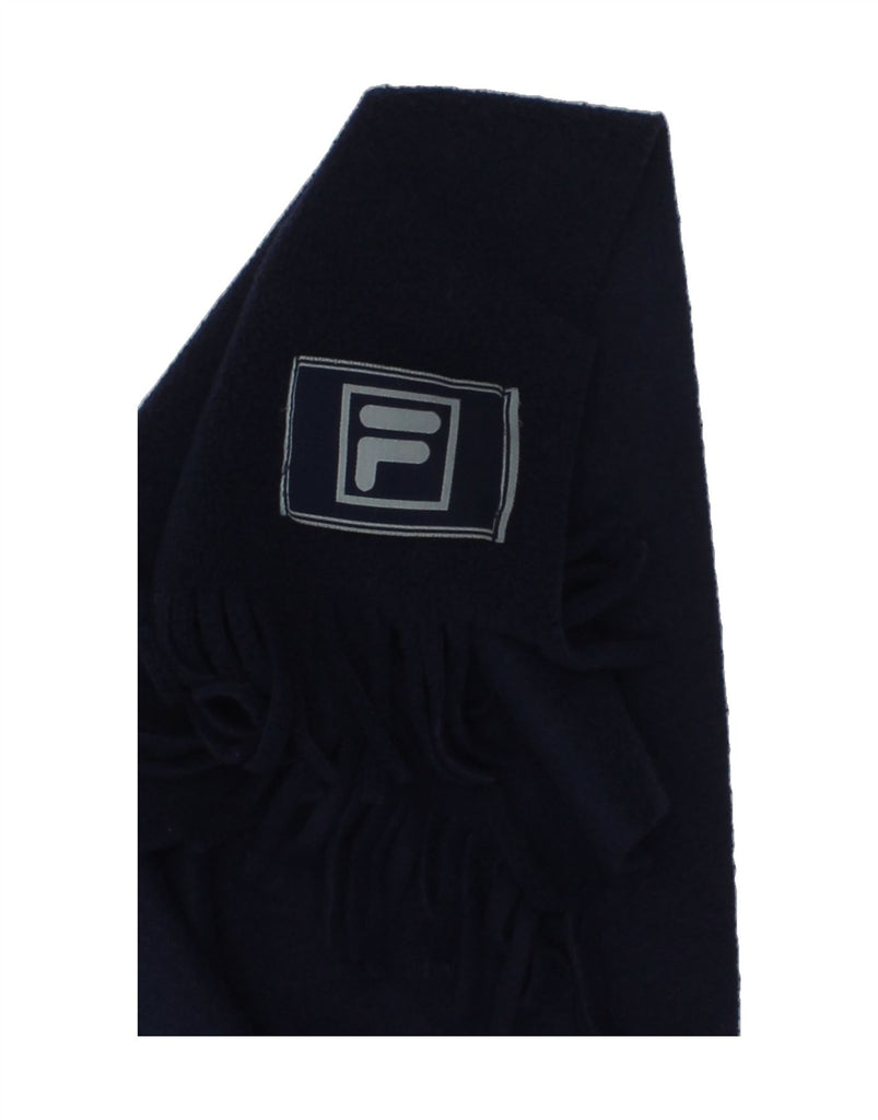FILA Mens Rectangle Scarf One Size Navy Blue Polyester | Vintage Fila | Thrift | Second-Hand Fila | Used Clothing | Messina Hembry 