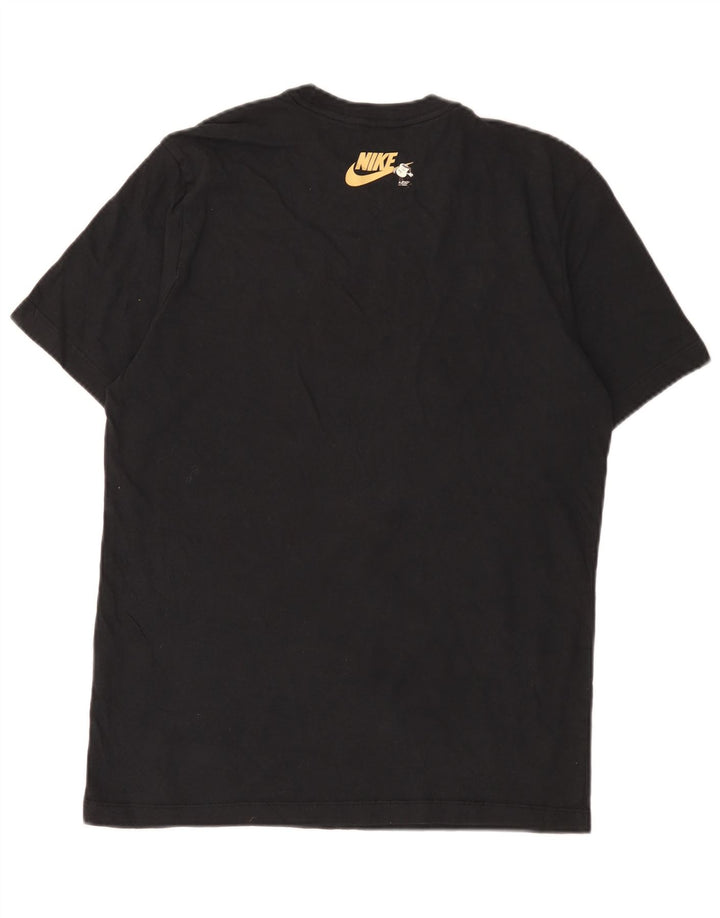 Nike Mens Graphic T-Shirt Top Medium Black Cotton