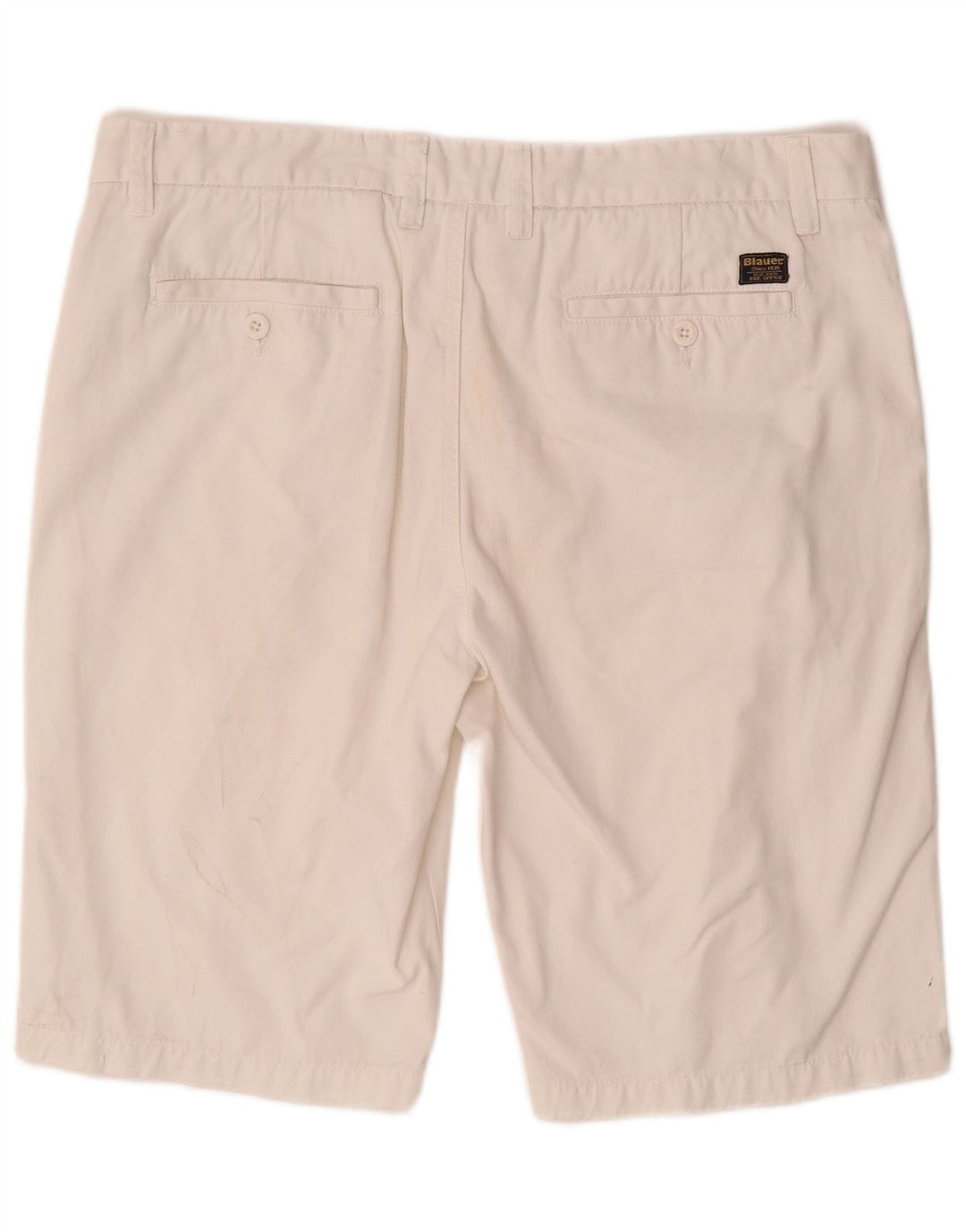 BLAUER Mens Chino Shorts W34 Large  White Cotton