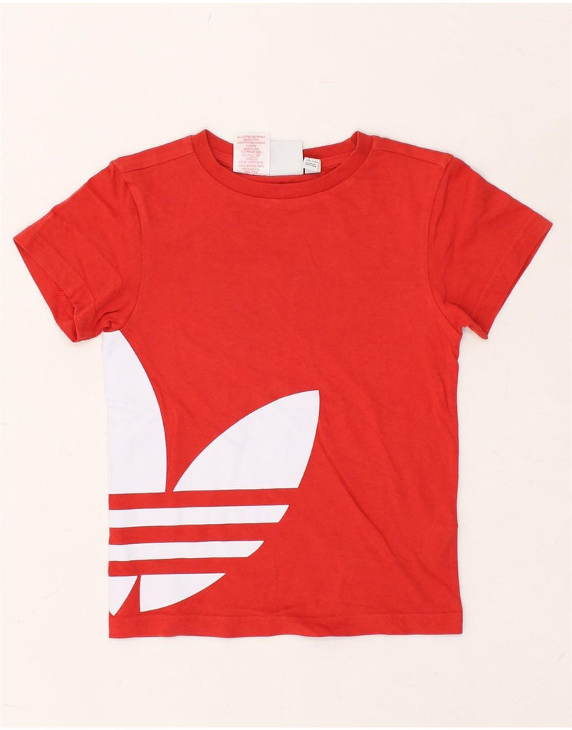 ADIDAS Boys Graphic T-Shirt Top 7-8 Years Red Cotton | Vintage Adidas | Thrift | Second-Hand Adidas | Used Clothing | Messina Hembry 